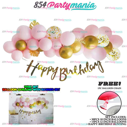 45PCS BALLOON GARLAND WITH BANNER SET