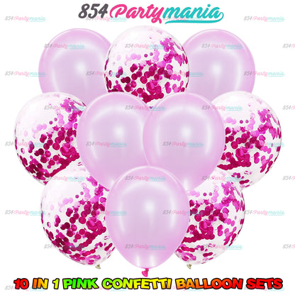 10 IN 1 BALLOON SET WITH CONFETTI (sold by 10's)