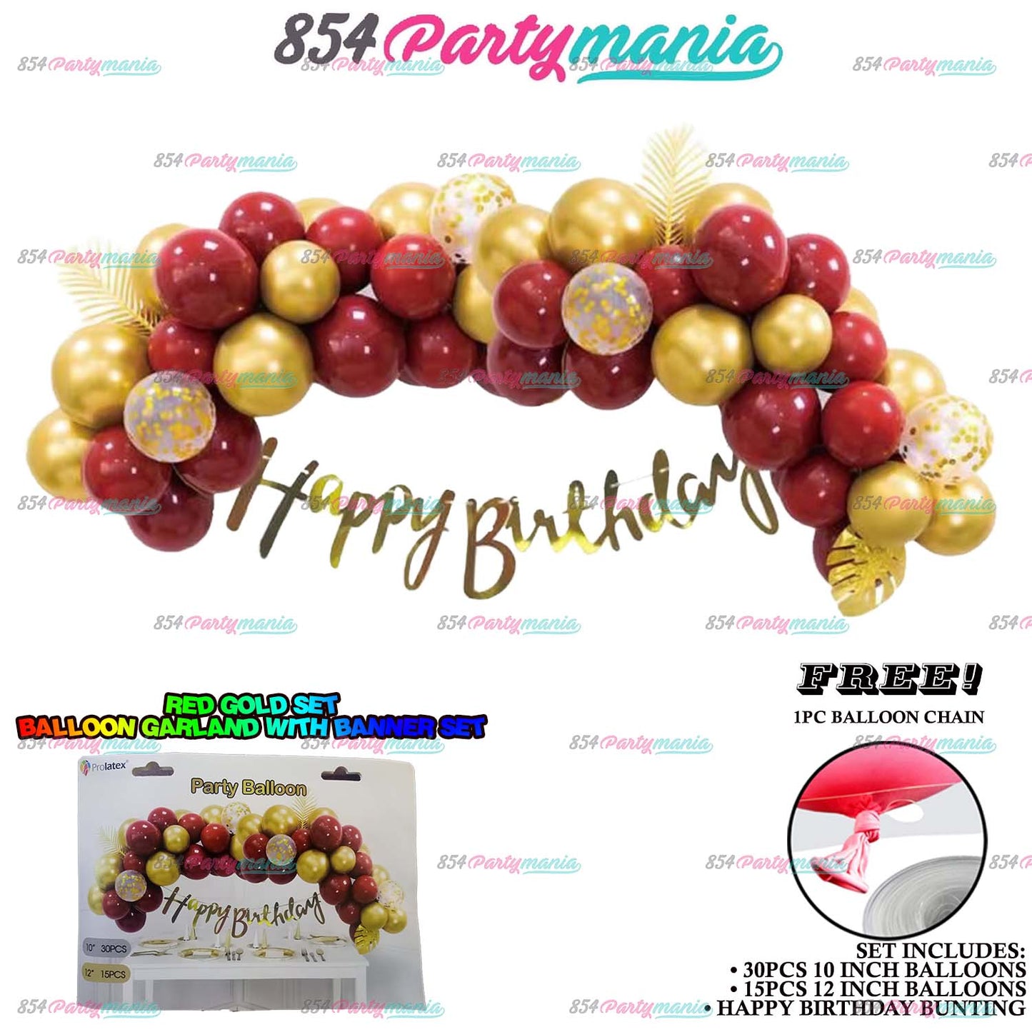 45PCS BALLOON GARLAND WITH BANNER SET