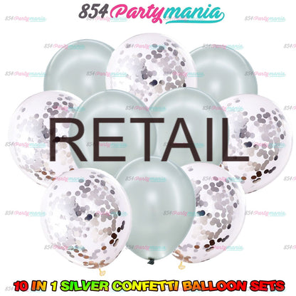 10 IN 1 BALLOON SET WITH CONFETTI (sold by 10's)