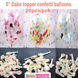 5 inch Transparent Confetti Balloons 20pcs/pack (12pck/order)