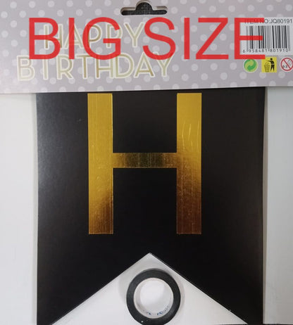 BIG HB BANNER GOLD PRINT [PREMIUM QUALITY] (sold by 12's)