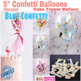 5 inch Transparent Confetti Balloons 20pcs/pack (12pck/order)