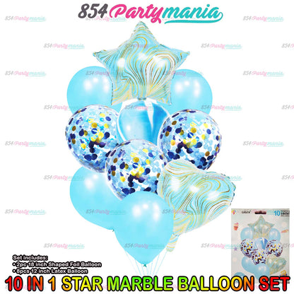 10IN1 BALLOON SET MARBLE (sold by 10's)