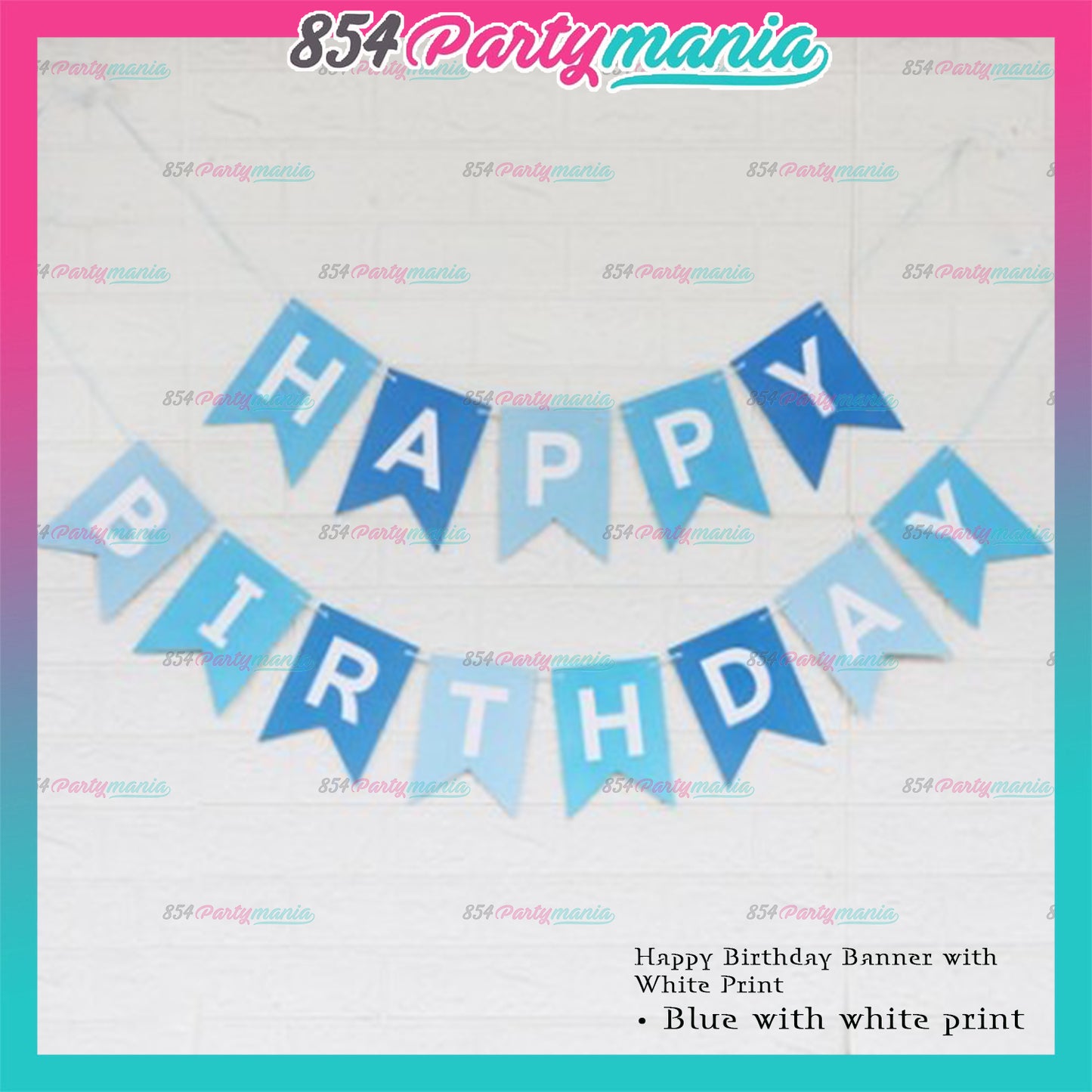 Happy Birthday Banner with Gold Print (12pcs min)