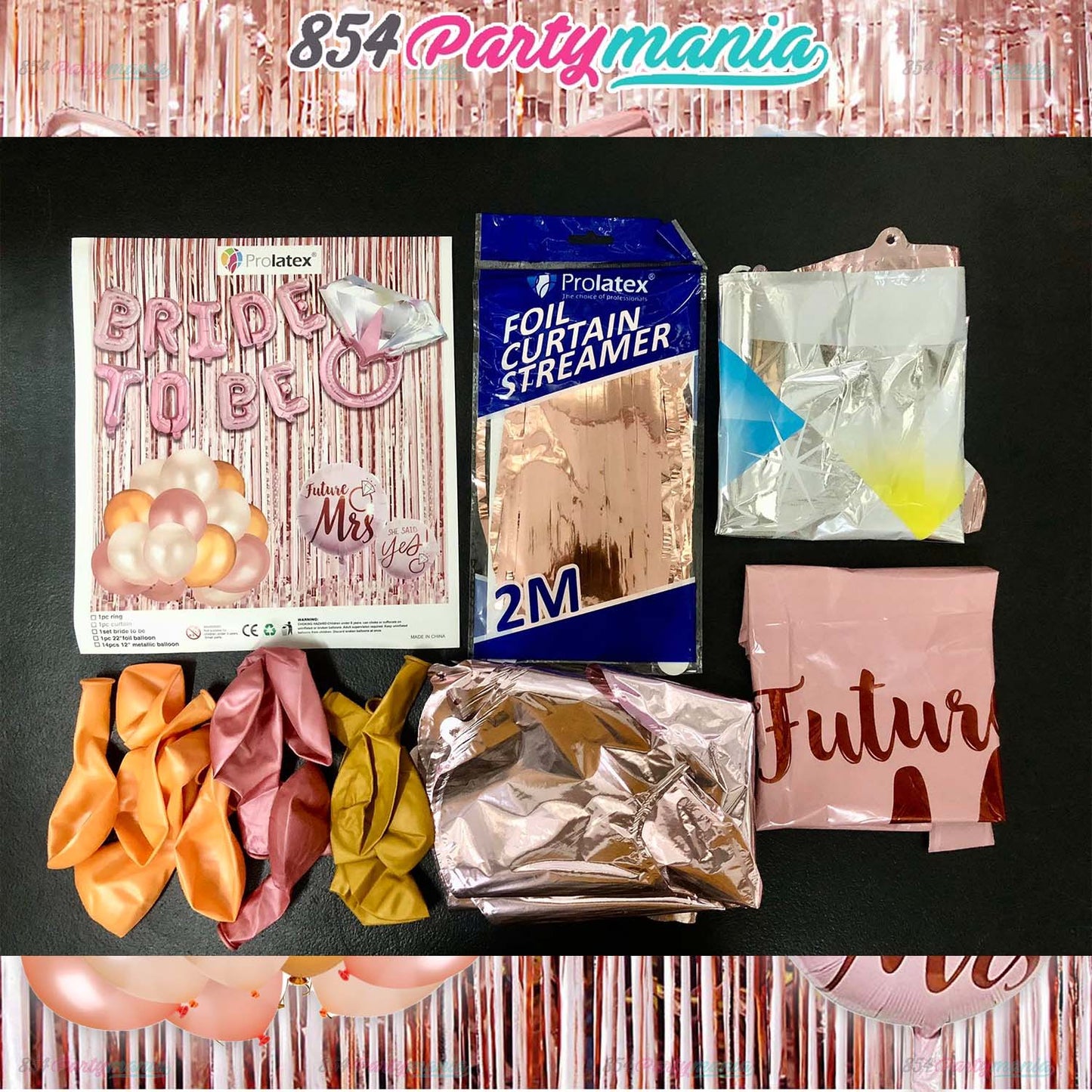 BRIDE TO BE PARTY DECOR SET (sold by 10's)