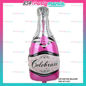 Life Size Whiskey Liquor Wine Champagne Beer Bottle Foil Balloons (sold by 10's)