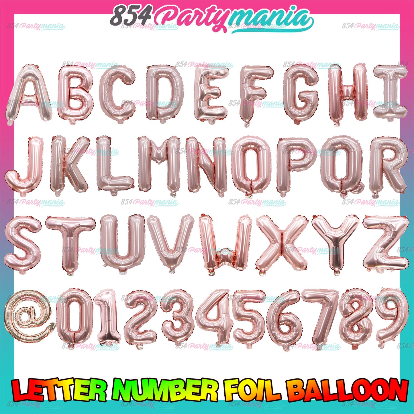 Letter Foil Balloon Rosegold 16" (sold by 10's) BRAND: PROLATEX