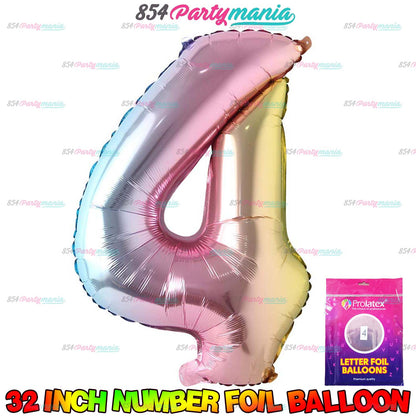 32 inch Big Number Foil GRADIENT (sold by 10's)