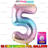 32 inch Big Number Foil GRADIENT (sold by 10's)