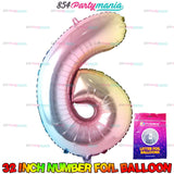 32 inch Big Number Foil GRADIENT (sold by 10's)