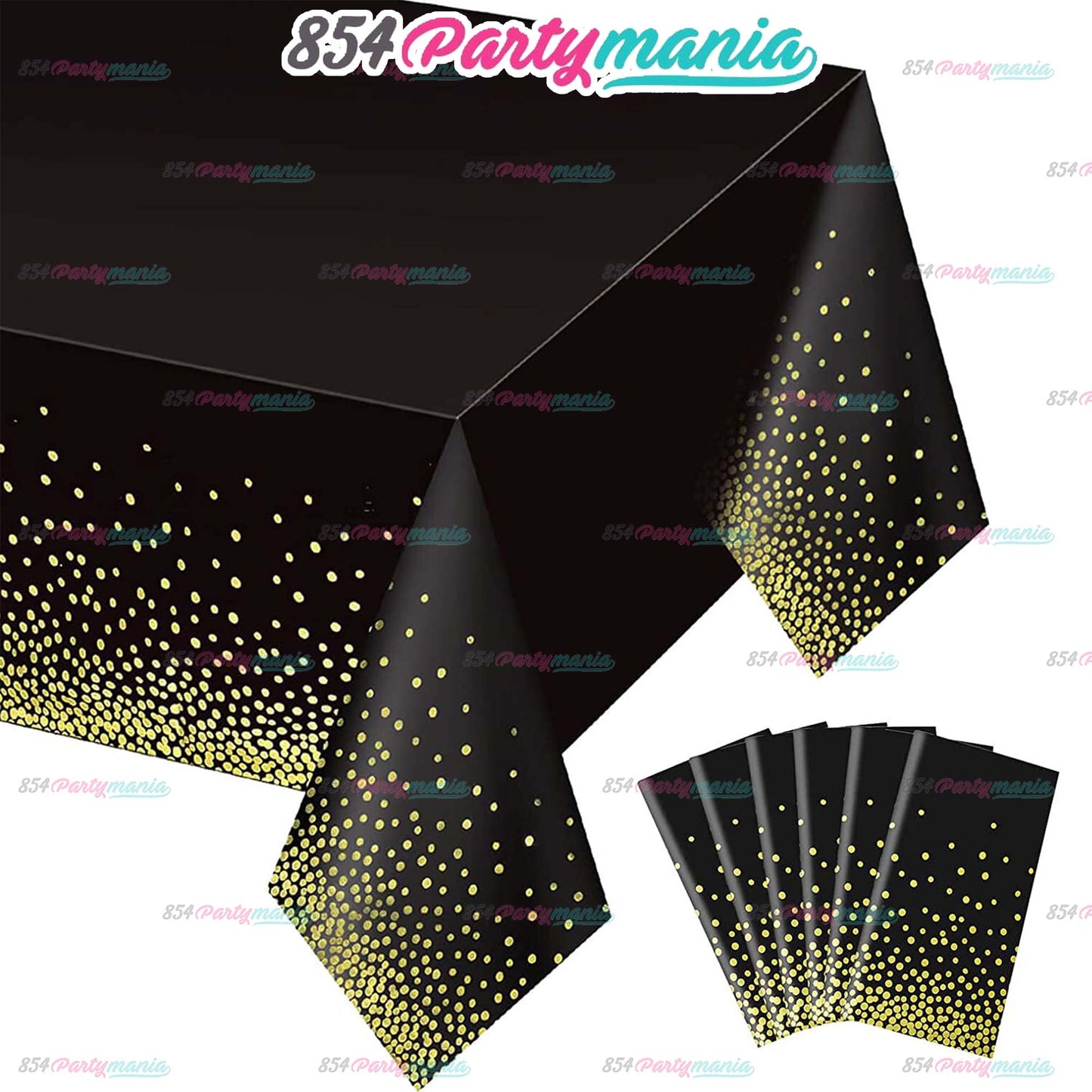 TABLE COVER GOLD DOTS