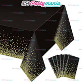 TABLE COVER GOLD DOTS
