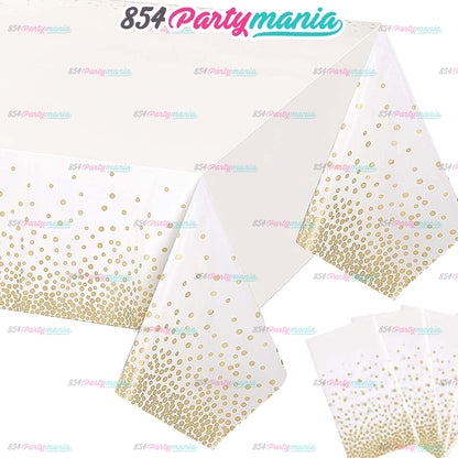 TABLE COVER GOLD DOTS