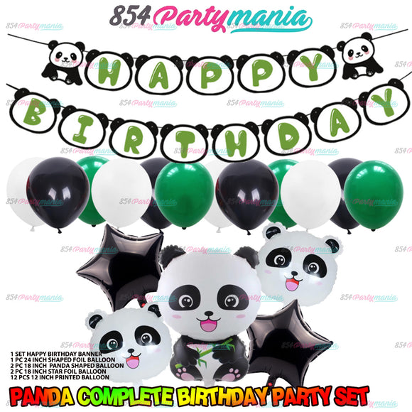 PANDA COMPLETE BIRTHDAY SET (sold by 10's)