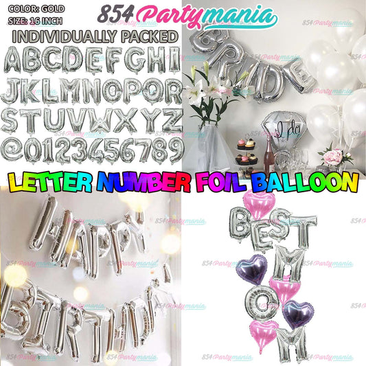 Letter and Number Foil Silver (sold by 10's) Prolatex Brand