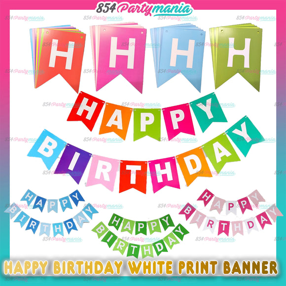 HB BANNER WITH WHITE PRINT MIX (sold by 12's)