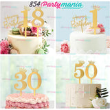 ACRYLIC NUMBER CAKE TOPPER [PREMIUM QUALITY] (20pcs/pack)