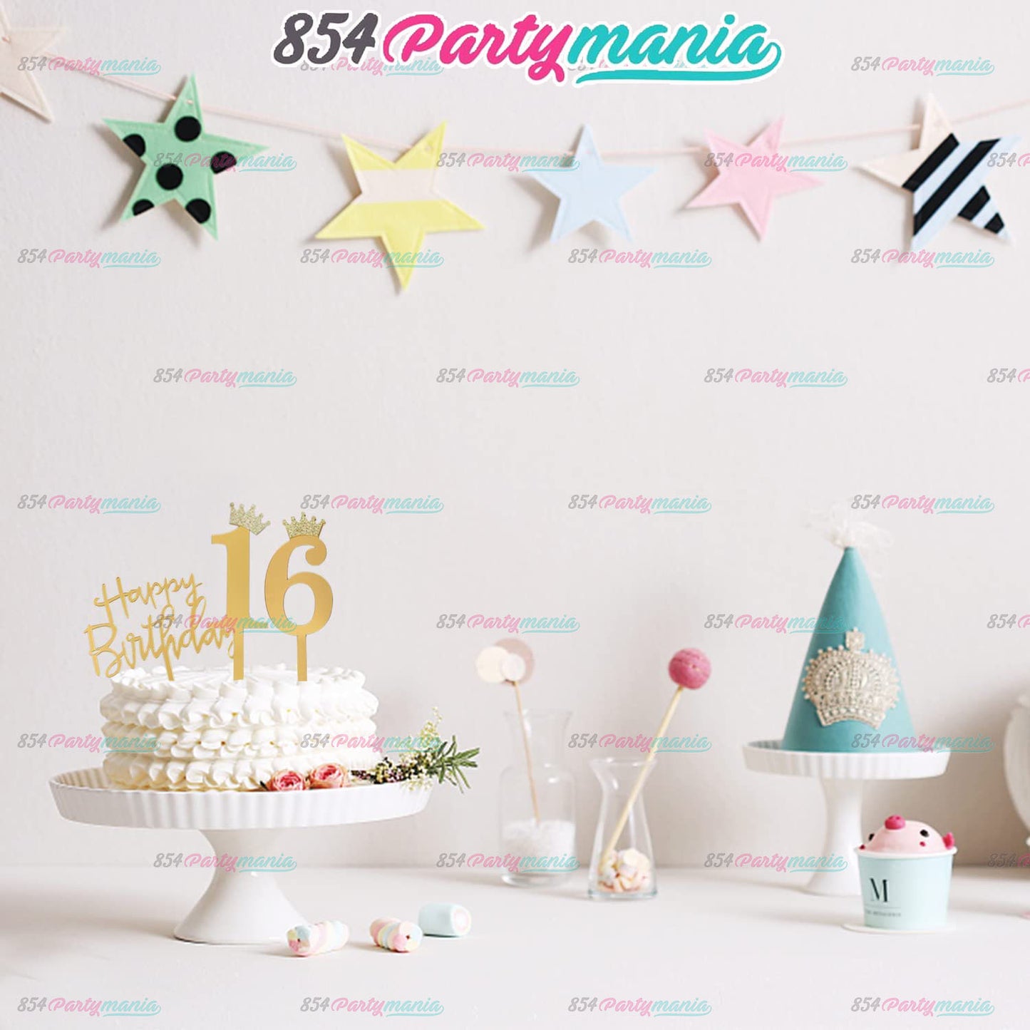 ACRYLIC NUMBER CAKE TOPPER [PREMIUM QUALITY] (20pcs/pack)