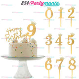ACRYLIC NUMBER CAKE TOPPER [PREMIUM QUALITY] (20pcs/pack)