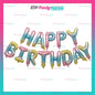 HAPPY BIRTHDAY LETTER FOIL SET (sold by 10's)