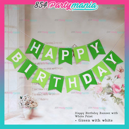 Happy Birthday Banner with Gold Print (12pcs min)