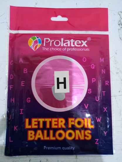 Letter and Number Foil Balloon Pink (sold by 10's) Prolatex Brand