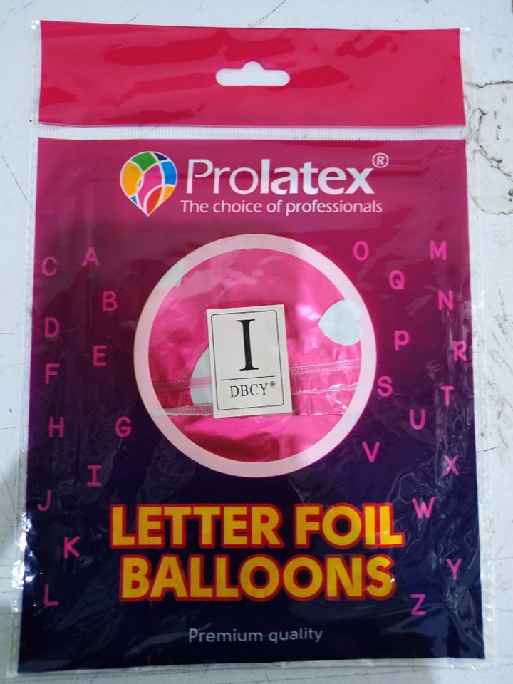 Letter and Number Foil Balloon Pink (sold by 10's) Prolatex Brand