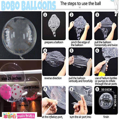 Clear Transparent Bobo Balloons and DIY Stickers