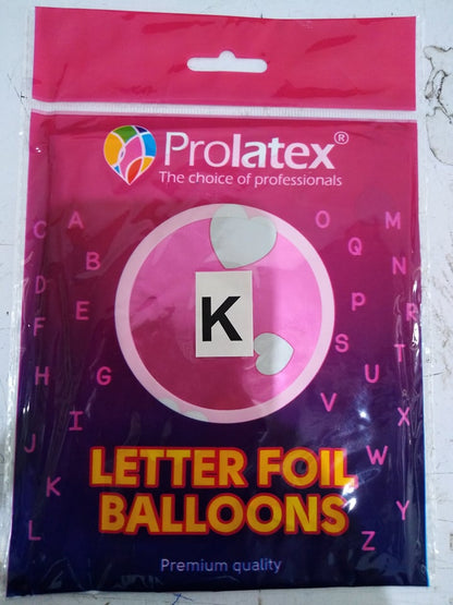 Letter and Number Foil Balloon Pink (sold by 10's) Prolatex Brand