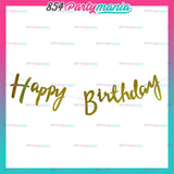Happy Birthday Cursive Bunting Banner (sold by 12's/ color)