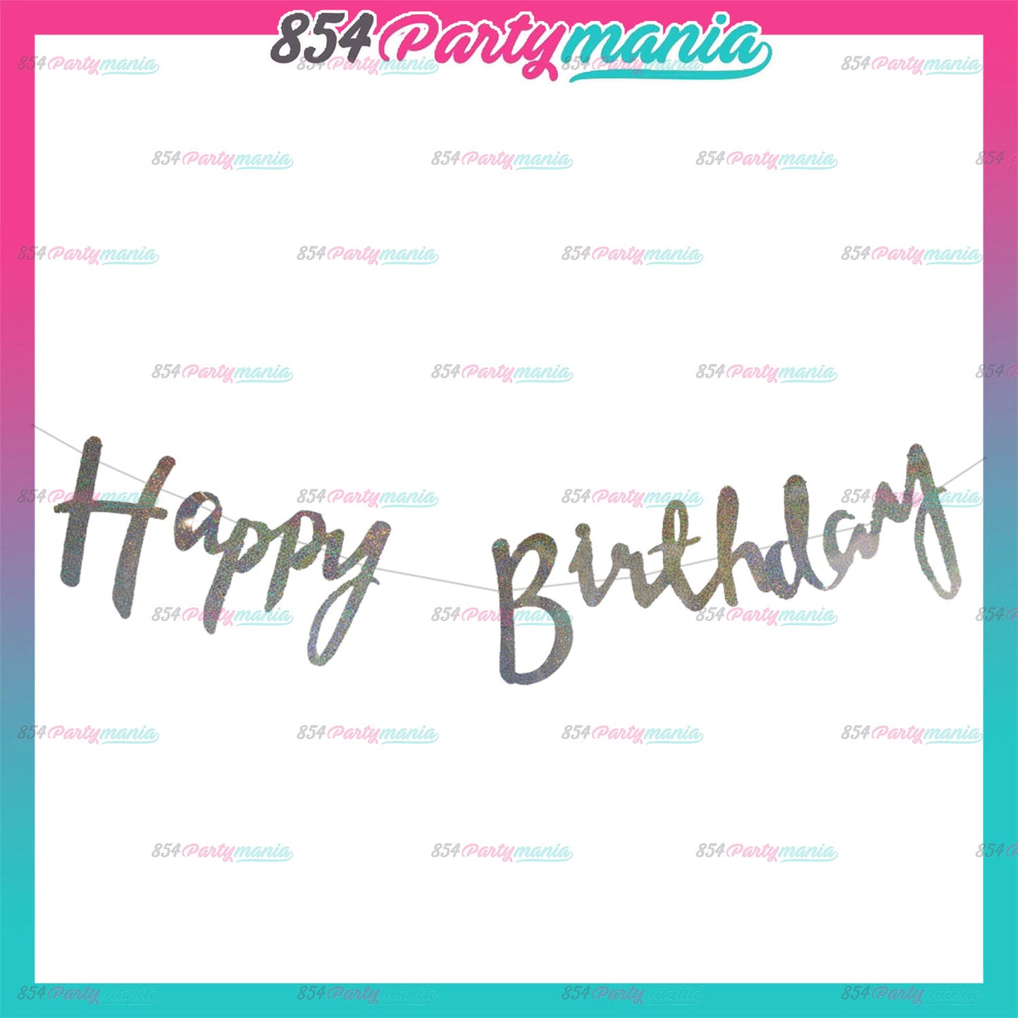 Happy Birthday Cursive Bunting Banner (sold by 12's/ color)