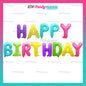 HAPPY BIRTHDAY LETTER FOIL SET (sold by 10's)