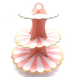 Cupcake Stand 3 Tier Board Pastel Scallop (10pcs min)