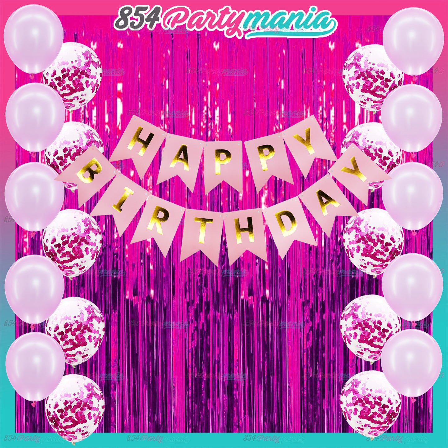 COMPLETE BIRTHDAY BUNDLE SET WITH FOIL CURTAIN (sold by 10's)