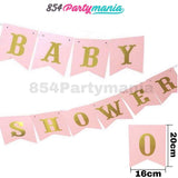 Baby Shower Banner gold print (sold by 12's)