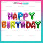 HAPPY BIRTHDAY LETTER FOIL SET (sold by 10's)