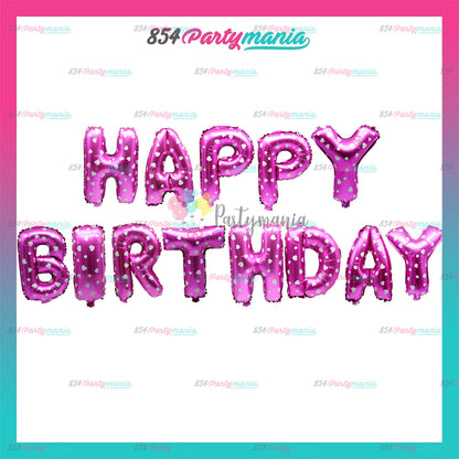 HAPPY BIRTHDAY LETTER FOIL SET (sold by 10's)