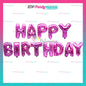 HAPPY BIRTHDAY LETTER FOIL SET (sold by 10's)