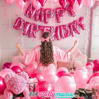 Letter and Number Foil Balloon Pink (sold by 10's) Prolatex Brand