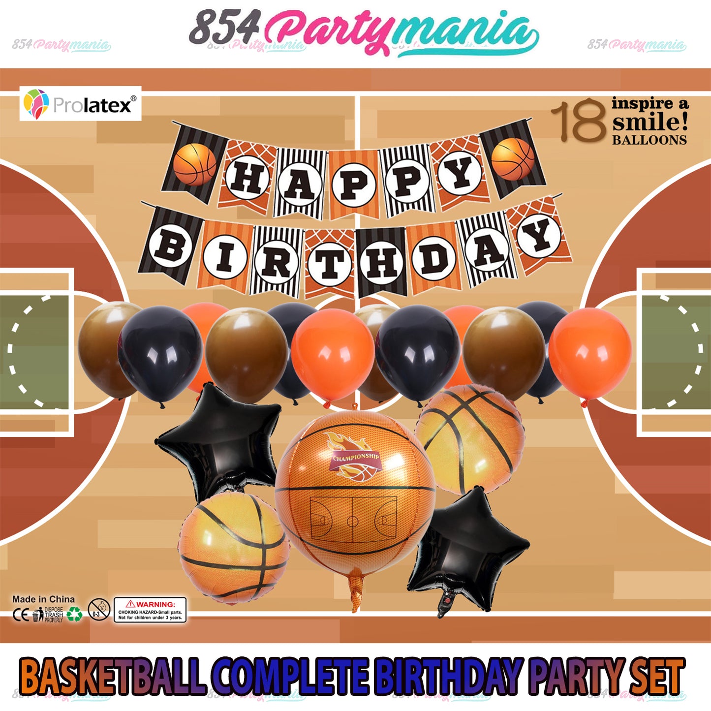 Basketball Party Bundle Set Sports (sold by 10's)