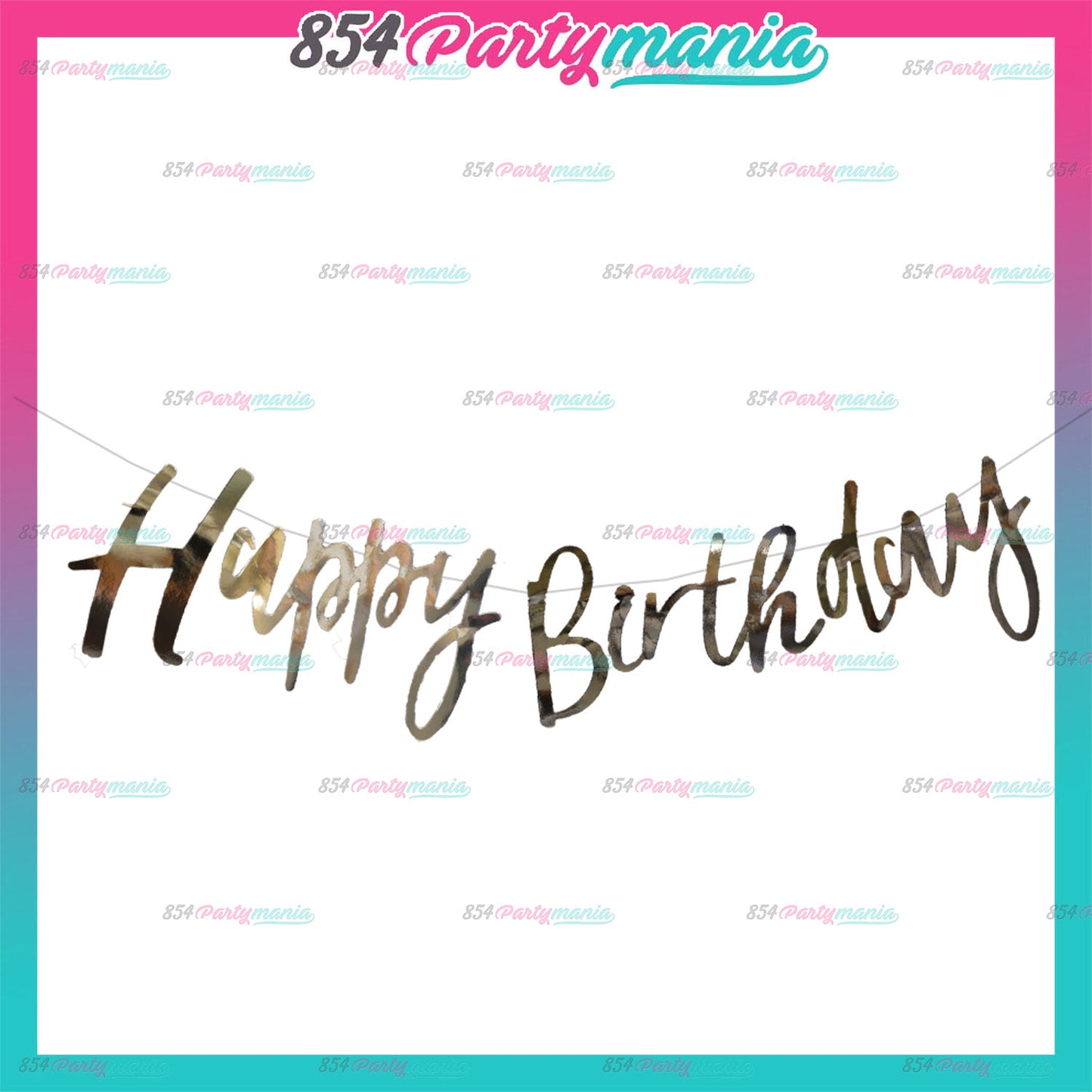 Happy Birthday Cursive Bunting Banner (sold by 12's/ color)