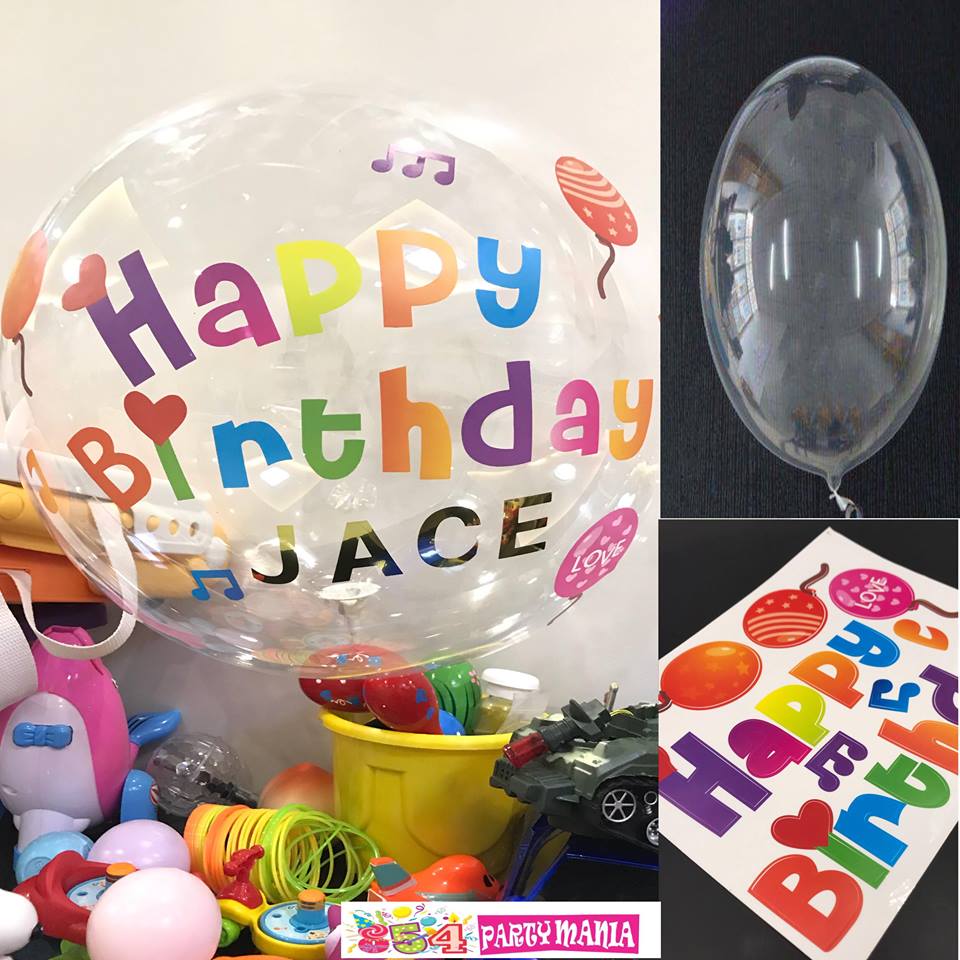 Clear Transparent Bobo Balloons and DIY Stickers