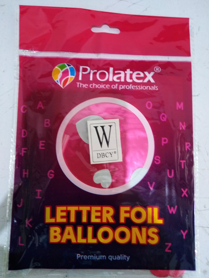 Letter and Number Foil Balloon Pink (sold by 10's) Prolatex Brand