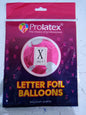 Letter and Number Foil Balloon Pink (sold by 10's) Prolatex Brand