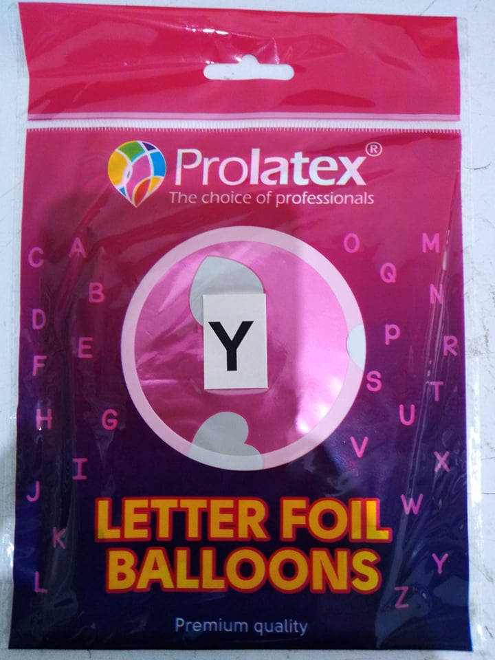 Letter and Number Foil Balloon Pink (sold by 10's) Prolatex Brand