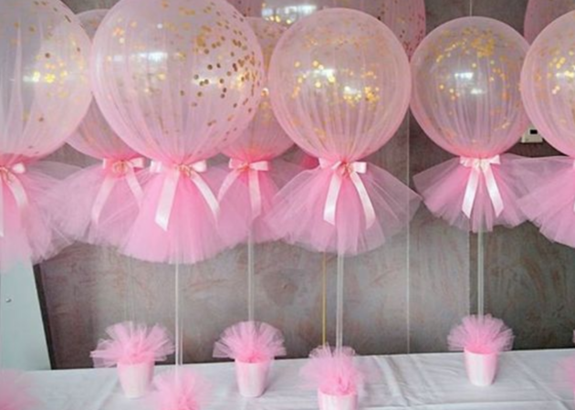 Centerpiece Stand Balloon Tulle Set (10pcs min)