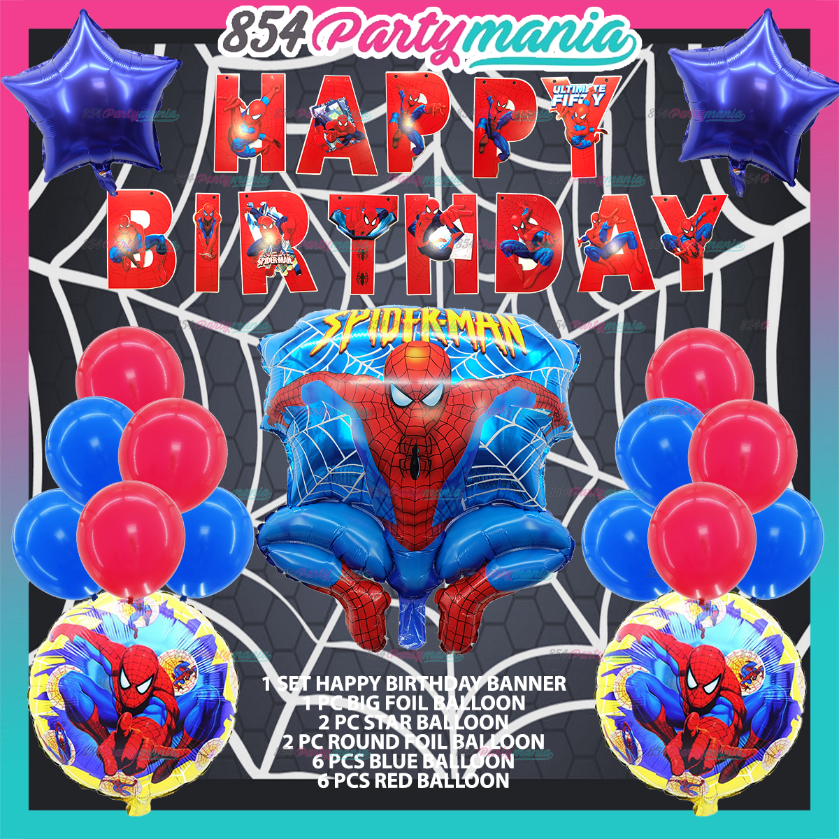 Spiderman Party Bundle Set (sold by 10's)