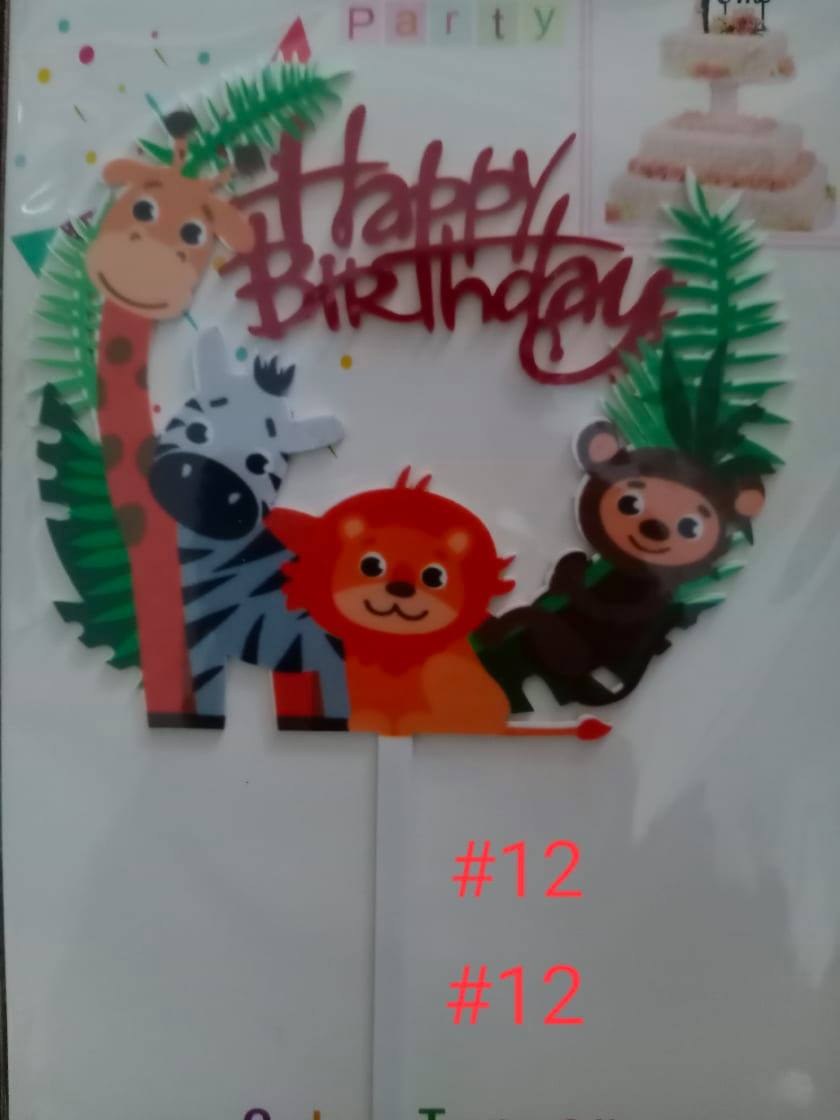 ACRYLIC CAKE TOPPER [PREMIUM QUALITY] (20pcs/pack)