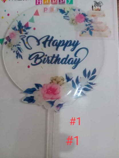 ACRYLIC CAKE TOPPER [PREMIUM QUALITY] (20pcs/pack)